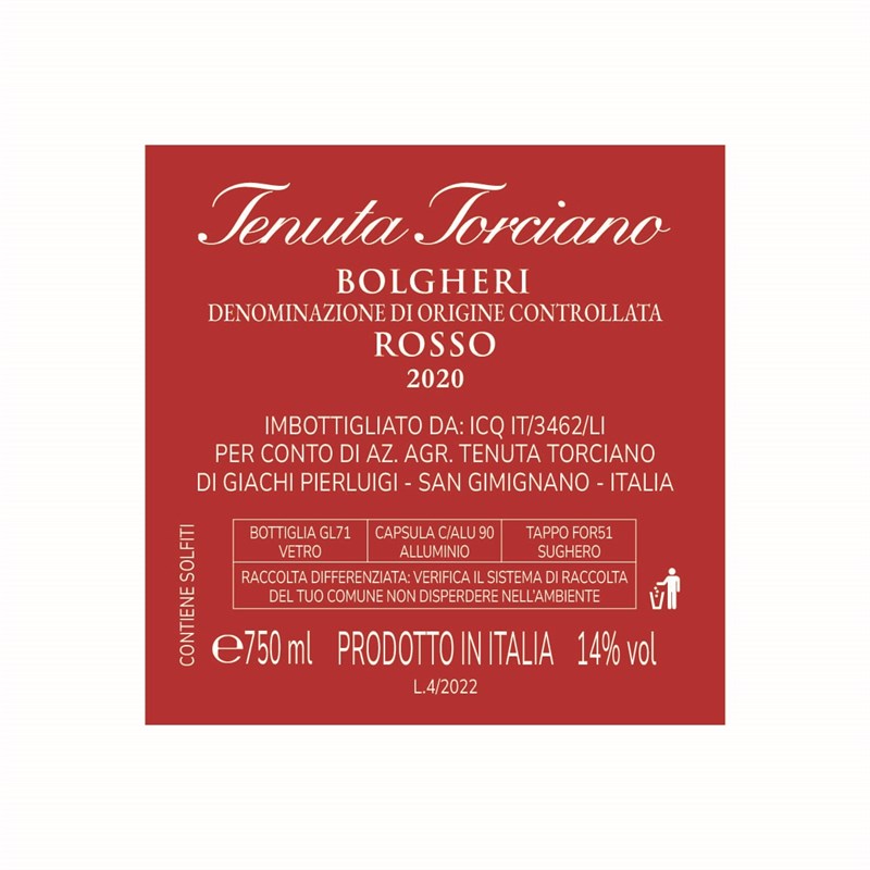 2020 Bolgheri DOC "Gioiello Collection" - 2 Bottiglie